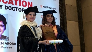 Vidya Balan honored with honorary Doctorate