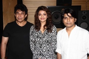 Ankit Tiwari, Kajal Aggarwal and Deepak Tijori spotted at the song recording for ‘Do Lafzo Ki Kahani’