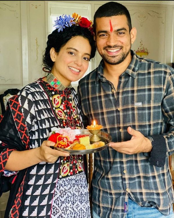 Kangana with Brother