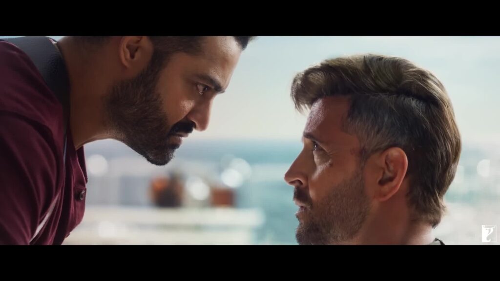 Hrithik Roshan and NTR Jr in War 2 β Upcoming Bollywood Action Movie 2025 Poster
