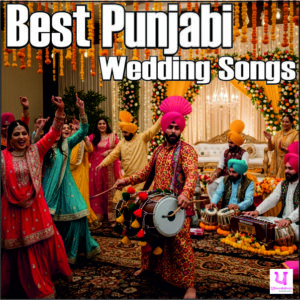 Family performing Punjabi wedding dance