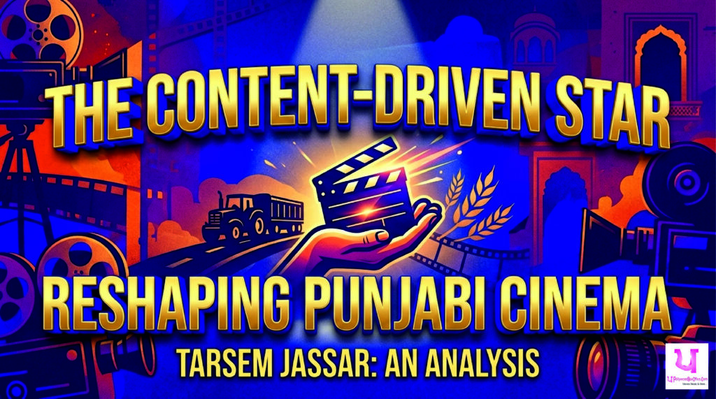 Trade analysis graphic representing Tarsem Jassar’s impact on content-driven Punjabi cinema and the evolving Pollywood industry.