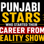 Black background thumbnail with bold text highlighting Punjabi stars who started their careers through reality shows and later became successful entertainers.