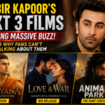 Ranbir Kapoor featured in a cinematic Bollywood-themed thumbnail highlighting his upcoming films Ramayana, Love & War, and Animal Park.