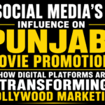 Social Media's Influence on Punjabi Movie Promotions: How Digital Platforms Are Transforming Pollywood Marketing text-only thumbnail featuring bold white and yellow typography on a black background, representing the impact of social media on Punjabi film promotions.