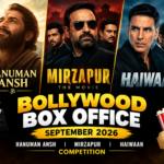 Bollywood Box Office September 2026 featuring Hanuman Ansh, Mirzapur: The Movie and Haiwaan competition