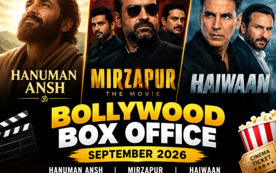 Bollywood Box Office September 2026 featuring Hanuman Ansh, Mirzapur: The Movie and Haiwaan competition