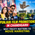 Punjabi film promotions in Chandigarh showing Tricity and movie marketing activities
