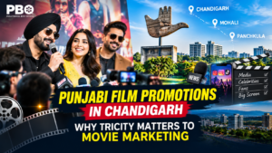 Punjabi film promotions in Chandigarh showing Tricity and movie marketing activities