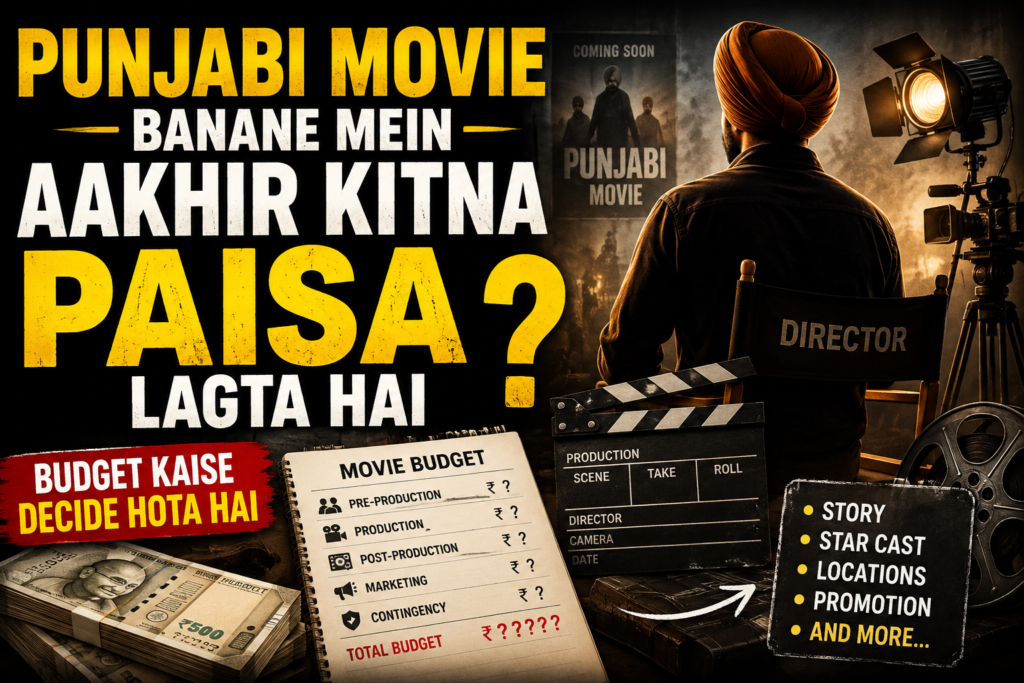 Punjabi movie banane ka budget aur filmmaking cost ko samjhata hua infographic