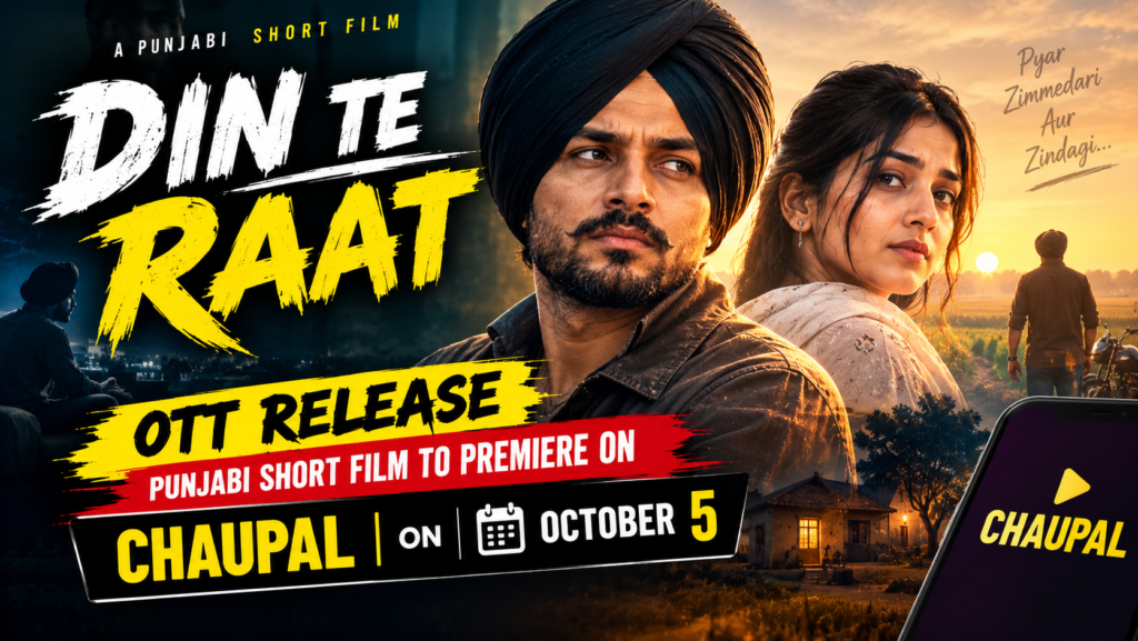 Din Te Raat Punjabi short film OTT release on Chaupal October 5 2026