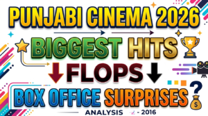 Punjabi Cinema 2026 box office report featuring biggest hits, flops and box-office surprises.